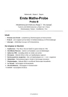 Vorschau - Arbeitsblätter - Mathe-Probe Klasse 4 Schriftliches Rechnen, Einmaleins, Zahlen bis 1000, Zahlen ordnen und Sachaufgaben und Sachaufgaben Lernzielkontrolle Mathe & Wiederholung Klasse 3 - Mit Lösungen Klasse 4 - Seite 1