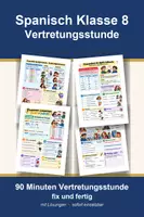 Vorschau - Arbeitsblätter - Spanisch Klasse 8 Vertretungsstunde - Pronombres directo e indirecto - Deckblatt