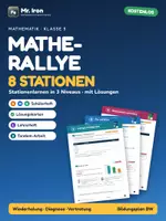 Vorschau - Unterrichtsreihen - Kostenlos - Mathe Klasse 5 Stationenlernen: Zahlen, Rechnen, Größen, Brüche - Gratis-Probe - Deckblatt
