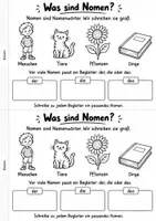 Vorschau - Arbeitsblätter - Miniheft Nomen - Deutsch Klasse 2 | 15 Lernseiten zu Namenwörtern | Wortarten - Seite 3
