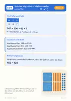Vorschau - Arbeitsblätter - Zahlen bis 1000 Klasse 3 mit Lösungen - Seite 1