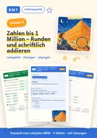 Vorschau - Arbeitsblätter - Zahlen bis 1 Million Klasse 4 mit Lösungen - Deckblatt