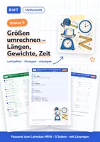 Vorschau - Arbeitsblätter - Größen umrechnen Klasse 5 mit Lösungen - Deckblatt