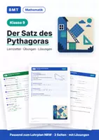 Vorschau - Arbeitsblätter - Der Satz des Pythagoras – Übungen Klasse 9 - Deckblatt