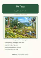 Vorschau - Arbeitsblätter - Die Taiga – Lesespurgeschichte mit Rätselaufgaben (Klasse 8) - Seite 1