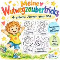 Vorschau - Arbeitsblätter - Mein Wutwegzaubertrick kostenlos Ausmalbilder - Deckblatt