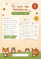 Vorschau - Arbeitsblätter - Fit nach den Herbstferien Mathe Klasse 4 - Deckblatt