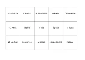 Vorschau - Spiele - Italiano Memory 🍕 Il cibo 🍝 Lessico Mangiare e bere - Seite 3