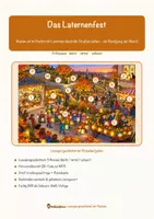 Vorschau - Arbeitsblätter - Das Laternenfest – Lesespurgeschichte mit Rätselaufgaben (Klasse 3) - Seite 1