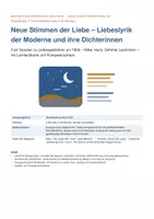Vorschau - Stundenentwürfe - Unterrichtssequenz Q2: Neue Stimmen der Liebe – Liebeslyrik der Moderne und ihre Dichterinnen (Rilke, Huch, Dehmel, Lachmann) - Seite 1