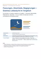 Vorschau - Stundenentwürfe - Unterrichtssequenz Q2: Goethes Liebeslyrik im Vergleich – Fassungen, Abschiede, Begegnungen (Lenz, Mörike, Günderrode, Storm; 5 Stunden) - Seite 1