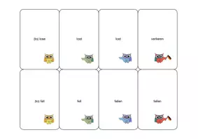 Vorschau - Spiele - Quartet 4 Level 2 - Kartenspiel Irregular Verbs - Seite 1