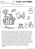 Vorschau - Arbeitsblätter - Halloween Klasse 3 und 4 | Lesen und Malen - Seite 1