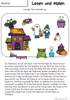 Vorschau - Arbeitsblätter - Halloween Klasse 3 und 4 | Lesen und Malen - Seite 3