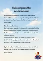 Vorschau - Arbeitsblätter - Tandemlesen / Dialoglesen, Klasse 3/4 / Halloween – Leseband | Leseflüssigkeit | Leseförderung - Seite 1