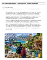 Vorschau - Arbeitsblätter - Englisch Prüfungstraining - Sustainable Travel - Seite 1