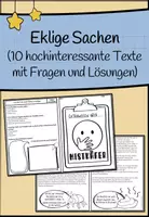 Vorschau - Arbeitsblätter - Halloween - Spezial: 10 Eklige Lesetexte (+ Aufgaben / Lösungen) - Deckblatt