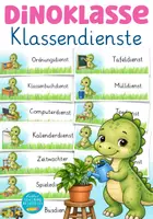 Vorschau - Fördermaterial/Inklusion - Klassendienste Dinoklasse Dinosaurier Classroom management - Deckblatt
