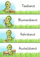 Vorschau - Fördermaterial/Inklusion - Klassendienste Dinoklasse Dinosaurier Classroom management - Seite 1