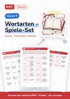 Vorschau - Arbeitsblätter - Wortarten – Spiele-Set (Klasse 5) - Deckblatt