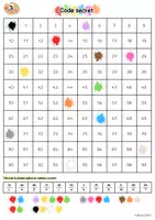 Aperçu - Feuilles d'exercices - Code secret -- Atelier de numération & lecture - Page 3
