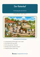 Vorschau - Arbeitsblätter - Der Reiterhof – Lesespurgeschichte mit Rätselaufgaben (Klasse 3) - Seite 1