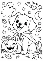 Vorschau - Arbeitsblätter - Halloween-Ausmalbilder – Großes Tier-Kombipaket mit 20 Motiven - Seite 3
