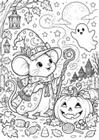 Vorschau - Arbeitsblätter - Halloween Ausmalbilder für 2. - 4. Klasse - Seite 3