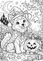 Vorschau - Arbeitsblätter - Halloween Ausmalbilder für 2. - 4. Klasse - Deckblatt