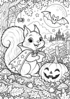 Vorschau - Arbeitsblätter - Halloween Ausmalbilder für 2. - 4. Klasse - Seite 2