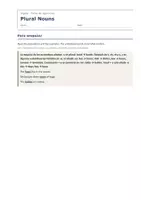 Vista previa - Hojas de trabajo - Plural Nouns – Ejercicios de inglés 1º ESO - página 1