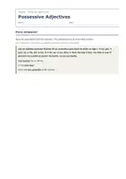 Vista previa - Hojas de trabajo - Possessive Adjectives – Ejercicios de inglés 1º ESO - página 1