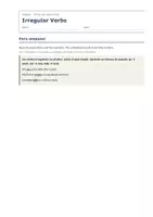 Vista previa - Hojas de trabajo - Irregular Verbs – Ejercicios de inglés 2º ESO - página 1