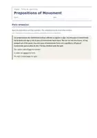 Vista previa - Hojas de trabajo - Prepositions of Movement – Ejercicios de inglés 2º ESO - página 1