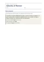 Vista previa - Hojas de trabajo - Adverbs of Manner – Ejercicios de inglés 3º ESO - página 1