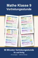 Vorschau - Arbeitsblätter - Mathematik Klasse 9 Vertretungsstunde - Quadratische Funktionen komplett - Deckblatt