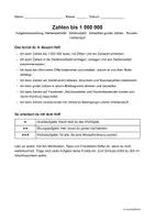 Vorschau - Arbeitsblätter - Zahlen bis 1 000 000 Aufgabensammlung mit Stellenwerttafel, Zahlenstrahl, Runden, Hürdenlauf und Lösungen Klasse 4 - Seite 1