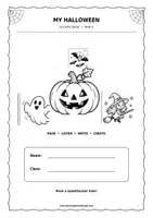 Vista previa - Hojas de trabajo - 🎃 HALLOWEEN ACTIVITY BOOK | Year 5-6 | ESL Worksheets, Listening, Vocabulary & Games - Portada