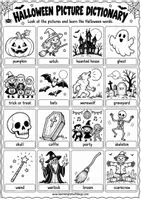 Vista previa - Hojas de trabajo - 🎃 HALLOWEEN ACTIVITY BOOK | Year 5-6 | ESL Worksheets, Listening, Vocabulary & Games - página 1