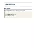 Vista previa - Hojas de trabajo - First Conditional – Ejercicios de inglés 3º ESO - página 1