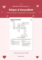 Vorschau - Arbeitsblätter - Gesundheits-Kreuzworträtsel Klasse 2–3 - Deckblatt