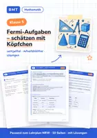Vorschau - Arbeitsblätter - Fermi-Aufgaben – schätzen mit Köpfchen Klasse 5 - Deckblatt