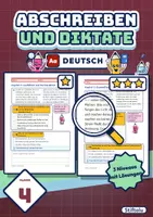 Vorschau - Arbeitsblätter - Abschreiben und Diktate Klasse 4 | Laufdiktat, Partnerdiktat, Dosendiktat | mit Lösungen - Deckblatt