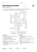 Vorschau - Arbeitsblätter - Schul-Kreuzworträtsel Klasse 2–3 - Seite 3