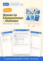 Vorschau - Arbeitsblätter - Messen im Klassenzimmer – Stationen Klasse 3 - Deckblatt