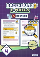 Vorschau - Arbeitsblätter - Briefe und E-Mails Klasse 4 | Übungsheft Höflichkeitsform, Anfrage, Betreff | mit Lösungen - Deckblatt