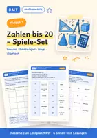 Vorschau - Arbeitsblätter - Zahlen bis 20 – Spiele-Set (Klasse 1) - Deckblatt