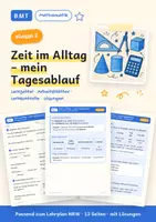 Vorschau - Arbeitsblätter - Zeit im Alltag – mein Tagesablauf Klasse 2 - Deckblatt