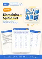 Vorschau - Arbeitsblätter - Einmaleins – Spiele-Set (Klasse 2) - Deckblatt