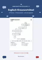 Vorschau - Arbeitsblätter - Englisch-Kreuzworträtsel Klasse 3–4 - Deckblatt